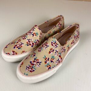 Keds Double Decker Floral Slip On Sneakers Women’s 8 Canvas Casual Shoes